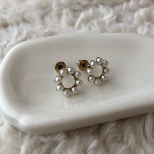 Pearl Gold Plated Earrings